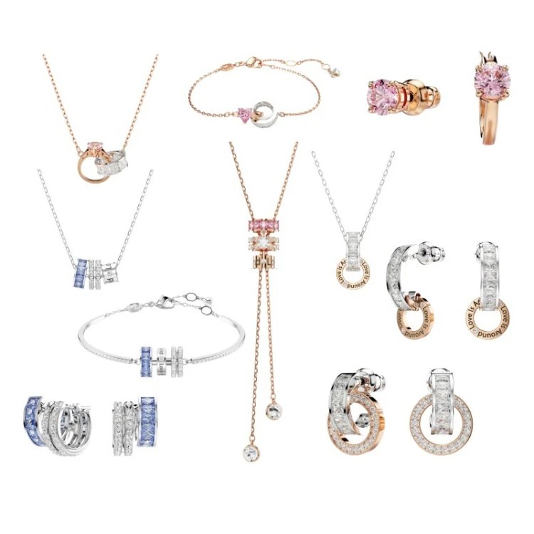 Crystal Interlocking-Link Jewelry Collection [36 styles]