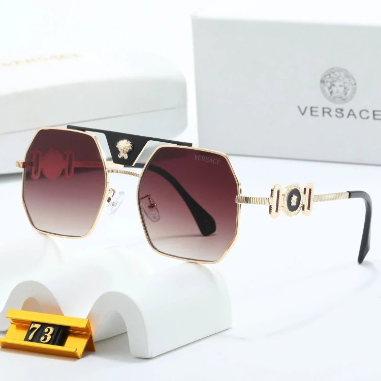 Versace Eyewear Oversized geometric-frame sunglasses with Medusa emblem — 3