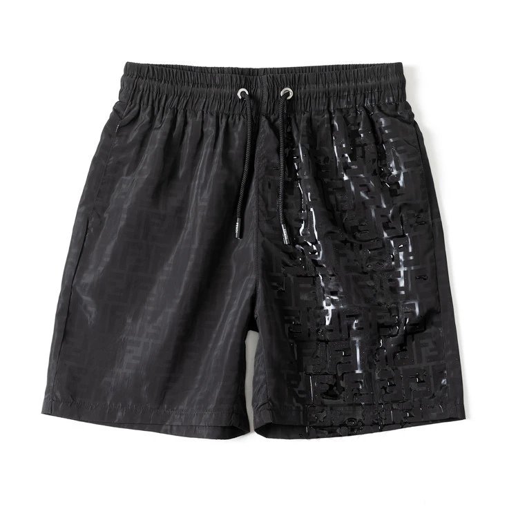 Louis Vuitton Shorts Elastic-waist drawstring monogram-print — SKU-01-3685 Black