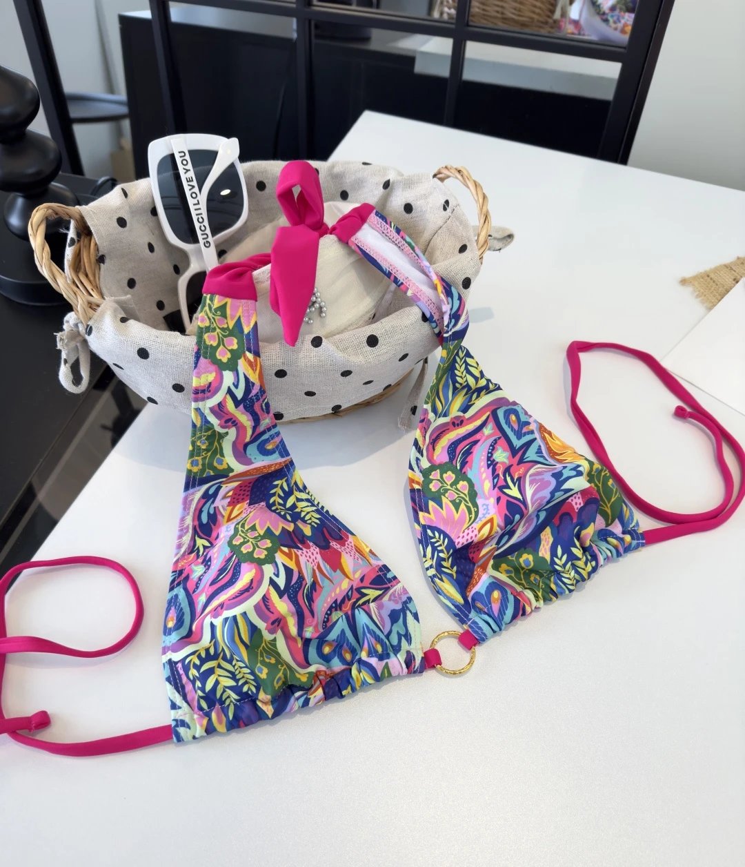 Versace Swimwear Two-Piece Triangle Bikini Set image 2