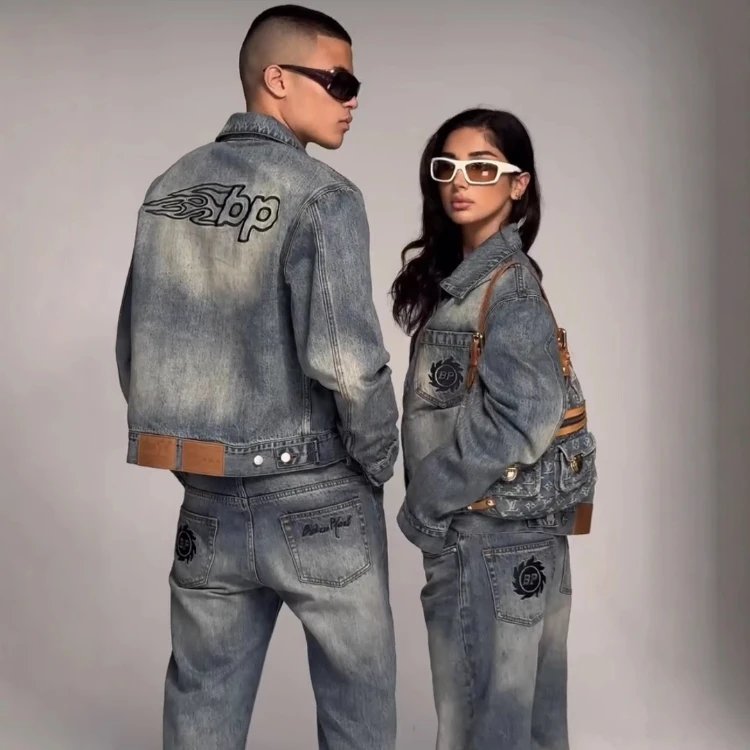 BP Flame Denim Jacket & Pants Set [29 styles]