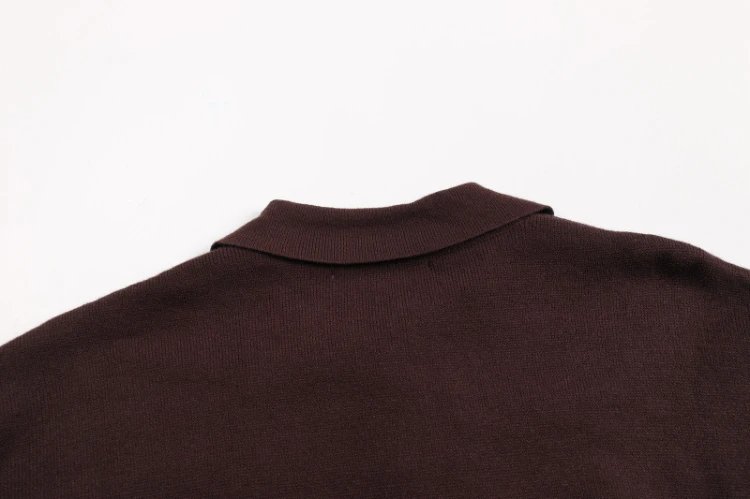 AMI Paris Knitwear de Cœur Polo Collar Knit Sweater image 4
