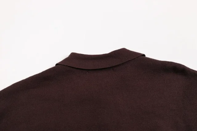 AMI Paris Knitwear de Cœur Polo Collar Knit Sweater product detail image 4