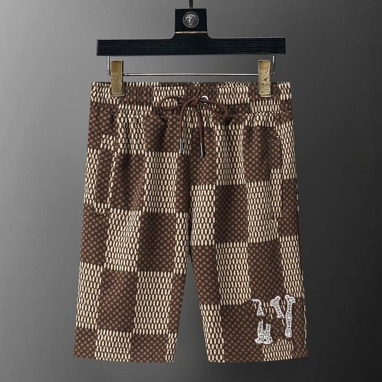 Unbranded Shorts Drawstring printed casual — SKU-04-29031 Coffee Color