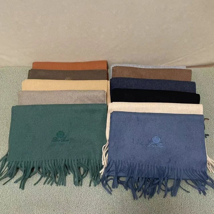 Loro Piana Embroidered Logo Fringed Scarves [11 styles]