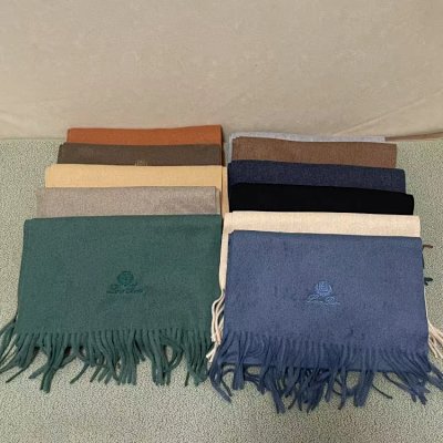 Loro Piana Embroidered Logo Fringed Scarves [11 styles]