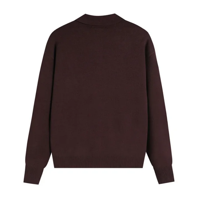 AMI Paris Knitwear de Cœur Polo Collar Knit Sweater product detail image 3