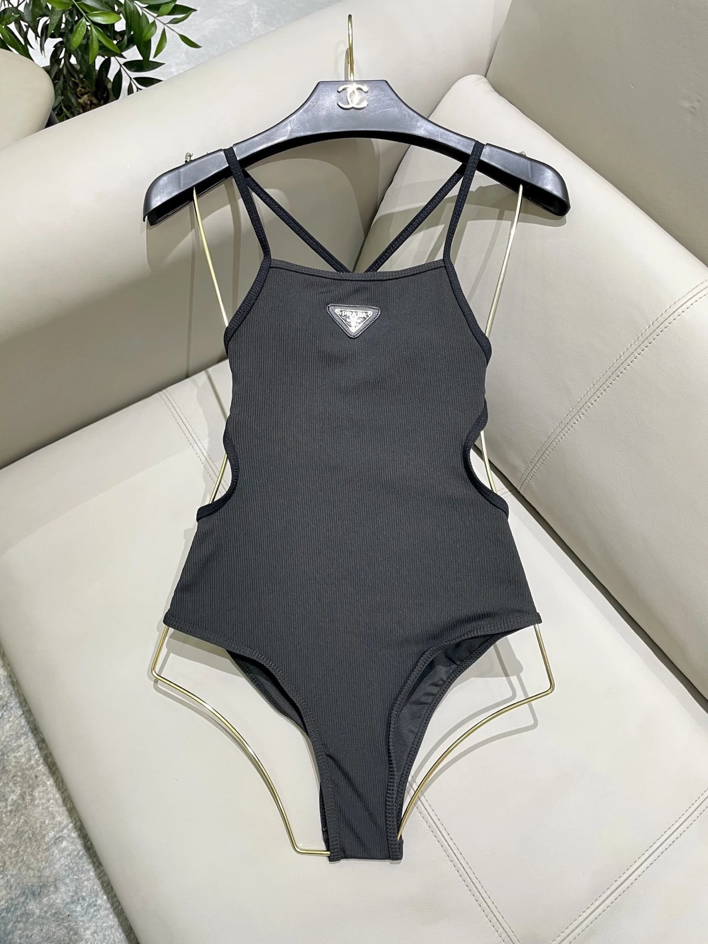 Prada Swimwear One-piece swimsuit with triangle logo image 6