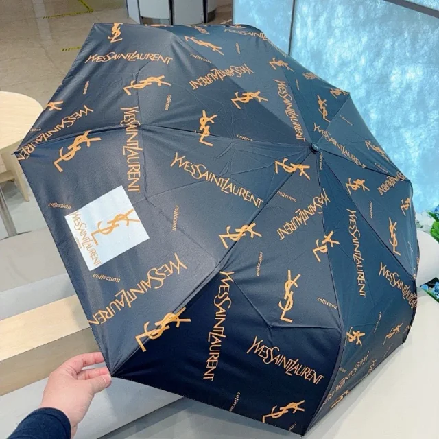 Yves Saint Laurent Uncategorized Three-Fold Automatic Folding Logo-Print Umbrella product detail image 6