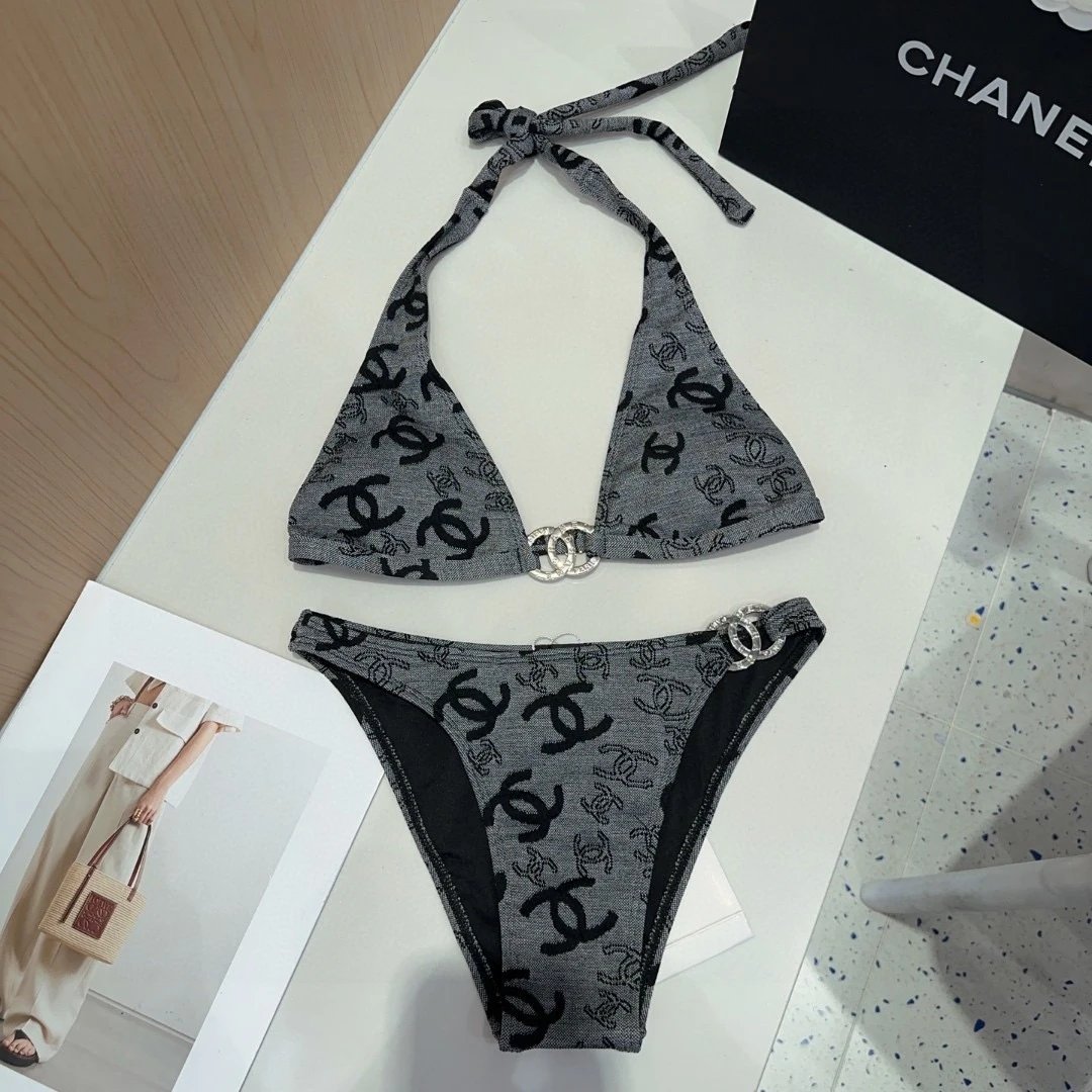 Chanel Swimwear Logo-print one-piece and bikini styles — 4