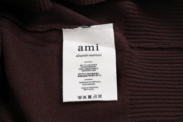 AMI Paris Knitwear de Cœur Polo Collar Knit Sweater image 5