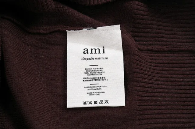AMI Paris Knitwear de Cœur Polo Collar Knit Sweater product detail image 5