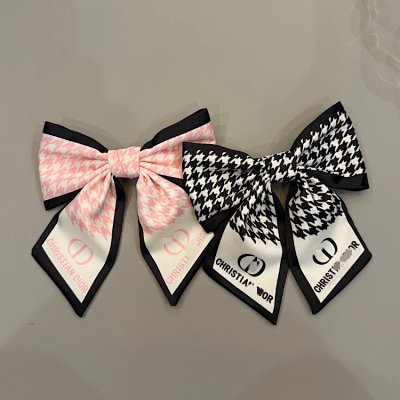 Dior Oblique Bow Hair Scarf