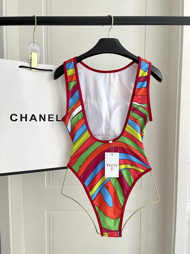 Emilio Pucci Swimwear Printed One-Piece Swimsuit product detail image 4