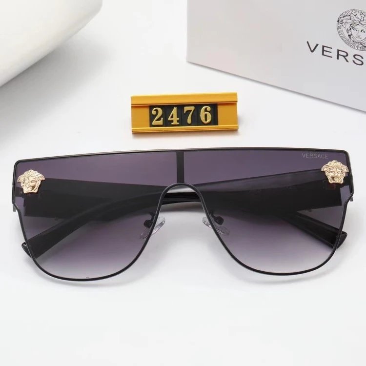 Versace Oversized shield sunglasses with Medusa head accents image 6