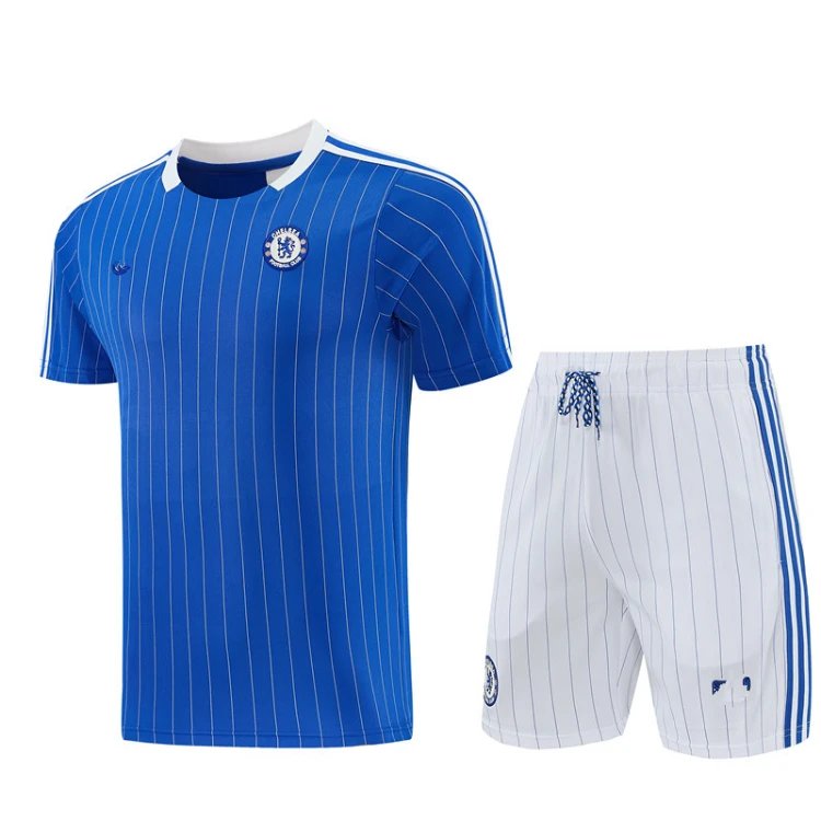 Unbranded Football Jerseys Short-Sleeve Jersey and Shorts Set — SKU-11-26 Chelsea Colorful Orchid Short-Sleeve Set