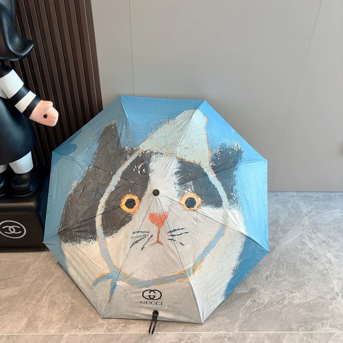 Gucci Uncategorized Folding Cat Print Umbrella — 01