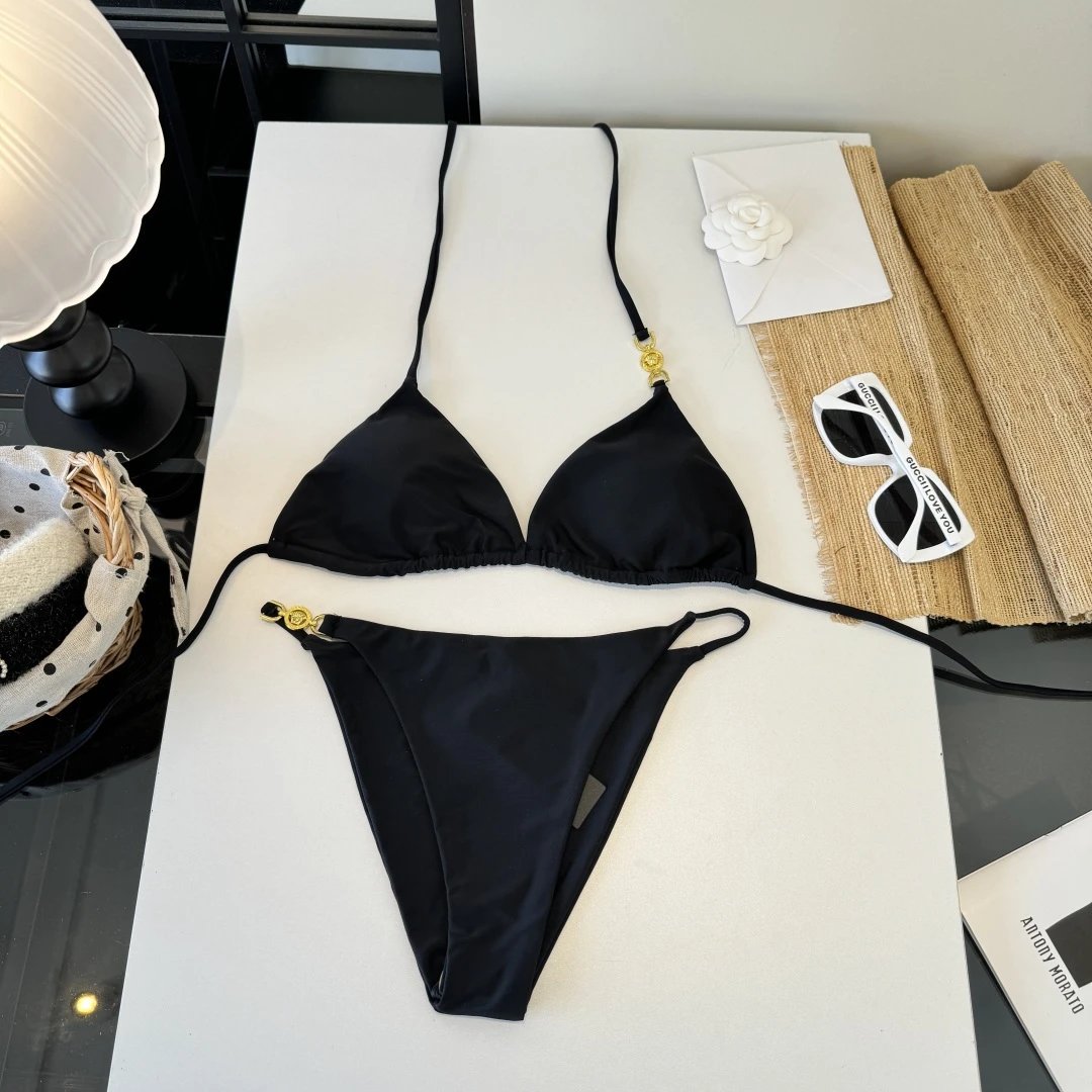 Versace Swimwear Two-Piece Triangle Bikini Set — 3