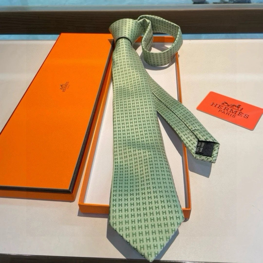 Hermès Ties H monogram patterned tie — 05