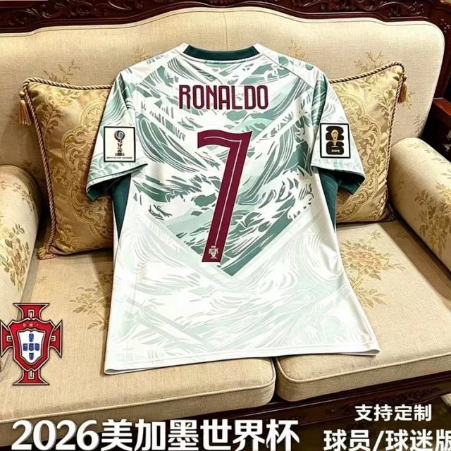 Unbranded Football Jerseys Portugal National Team Home/Away Jersey with Player Name and Number product detail image 8