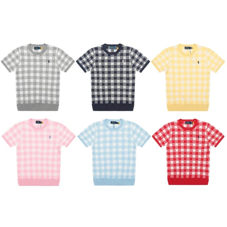 Polo Ralph Lauren Gingham Knit Short-Sleeve Sweater | 7750148391 product reference