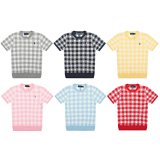 Polo Ralph Lauren Gingham Knit Short-Sleeve Sweater