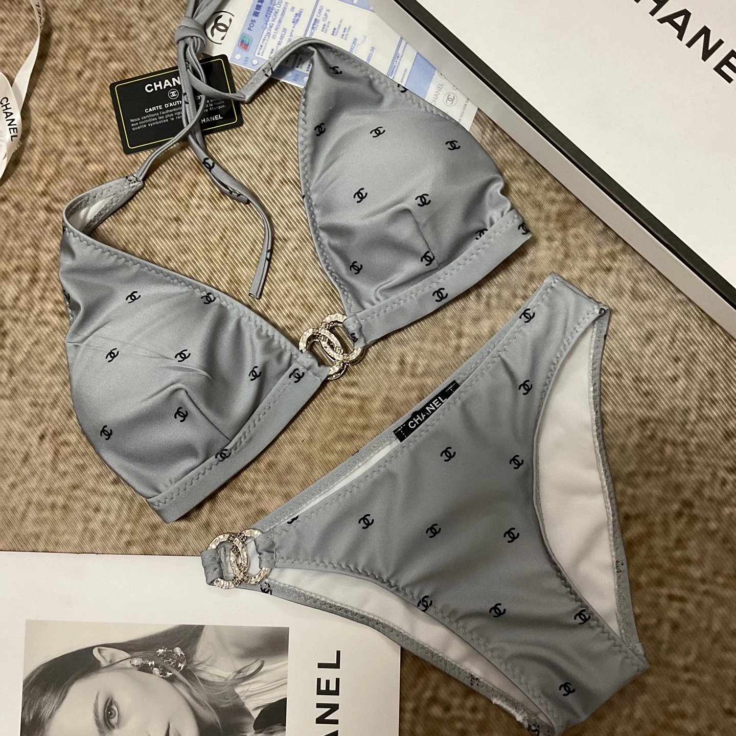 Chanel Swimwear Logo-print one-piece and bikini styles — 8