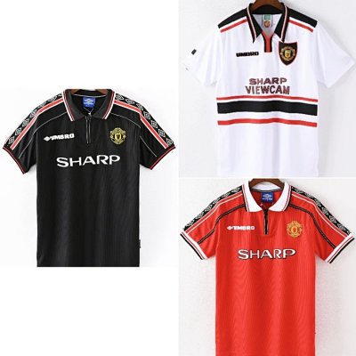 Umbro Manchester United 1992-93 Away/Third/Black Retro Football Jerseys