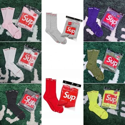 Supreme Logo Crew Socks [16 styles]