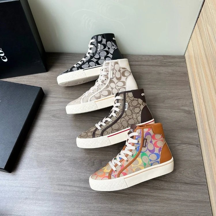 Coach Signature High-Top Sneakers [4 styles]