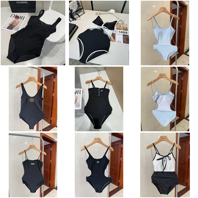 Miu Swimwear Logo One-Piece Swimsuit product detail image 1
