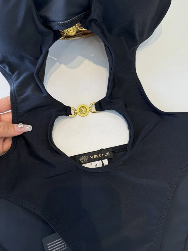 Versace Swimwear Cutout one-piece swimsuit with Medusa hardware product detail image 6