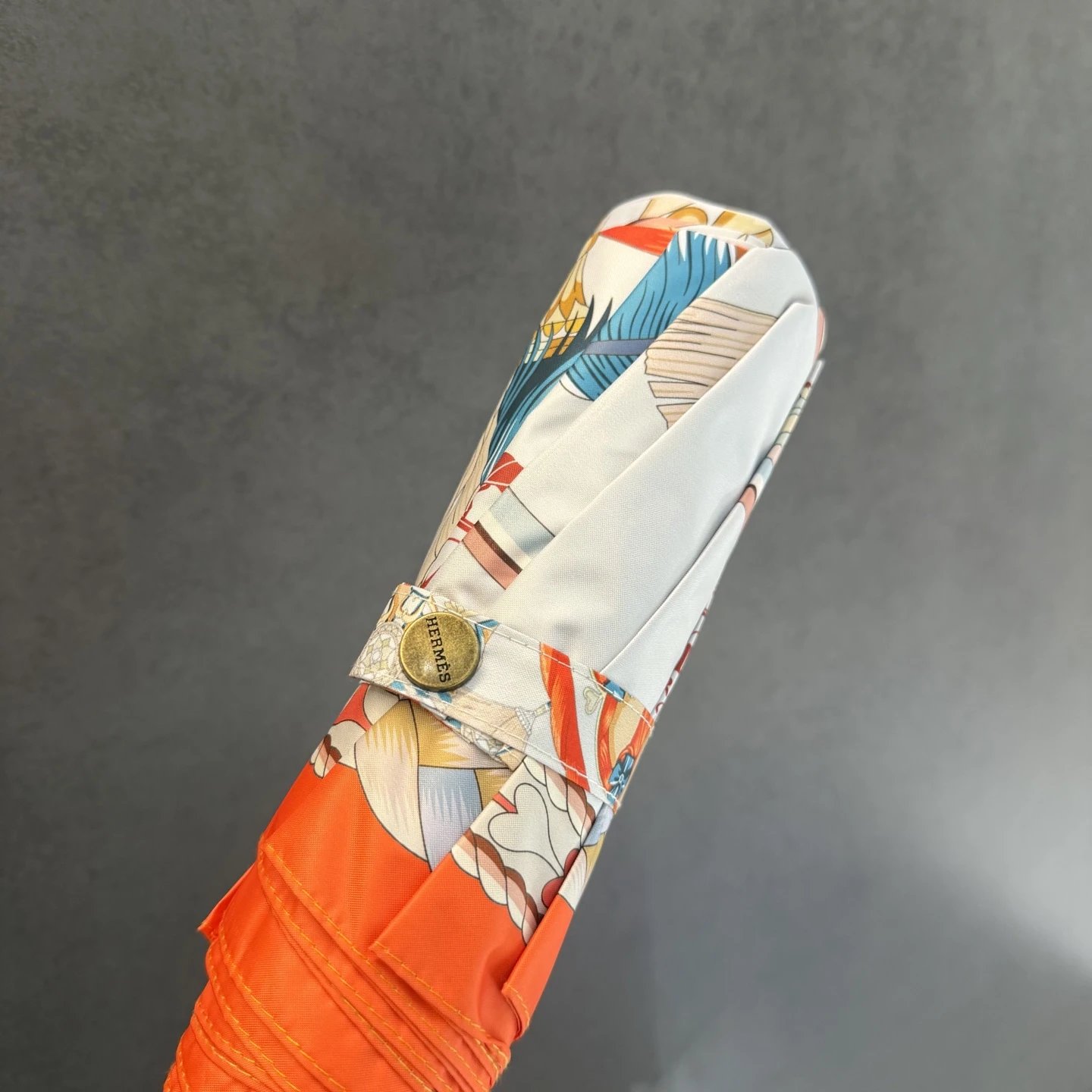 Hermès Uncategorized Equestrian Horse Print Folding Umbrella image 3