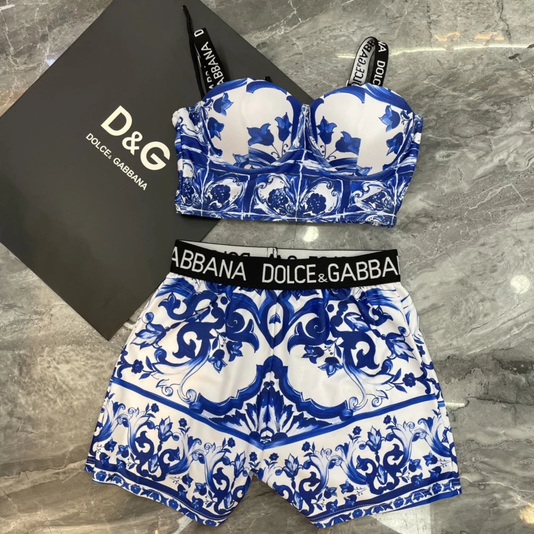 Dolce & Gabbana Swimwear Two-Piece Bikini Swimsuit — 21