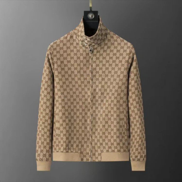 Unbranded Jackets Zip-Up Windbreaker — SKU-35-Khaki 56049 Jacquard