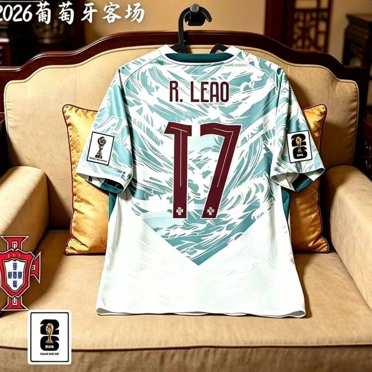 Unbranded Football Jerseys Portugal National Team Home/Away Jersey with Player Name and Number — SKU-S-11-26 Portugal Away Jersey – No. 17 Leão