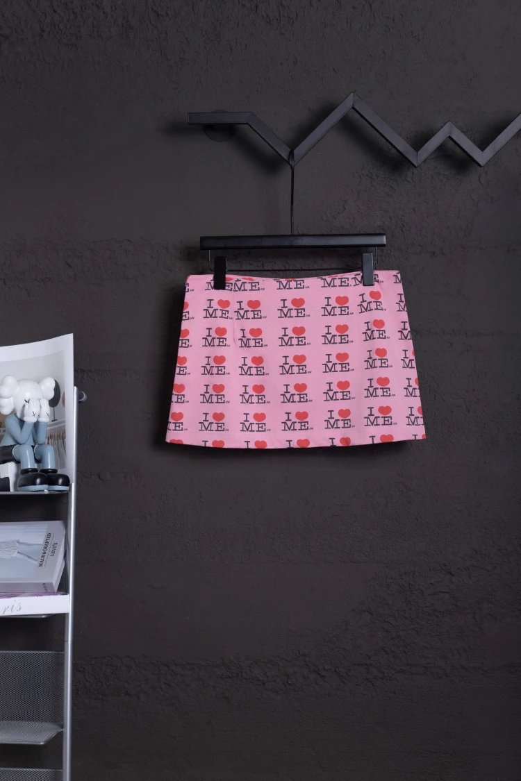 Ash Williams T-Shirts Printed Short-Sleeve Crew-Neck T-Shirt — SKU-08-Pink Short Skirt