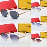 Fendi Octagonal Rimless Sunglasses