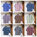 Louis Vuitton Monogram/Oblique Print Short-Sleeve Shirt & Shorts Set