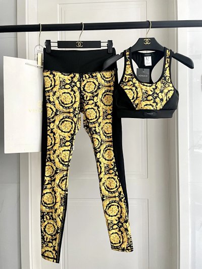 Versace Baroque Print Sports Bra and Leggings Set