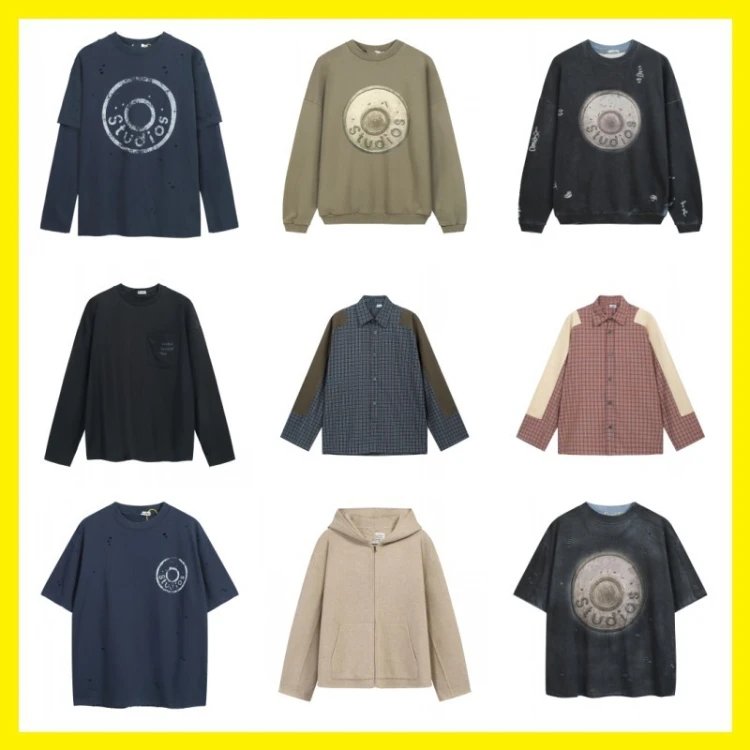 Studios Distressed Logo Long Sleeve T-Shirts, Shirts, and Hoodies | 7754504940