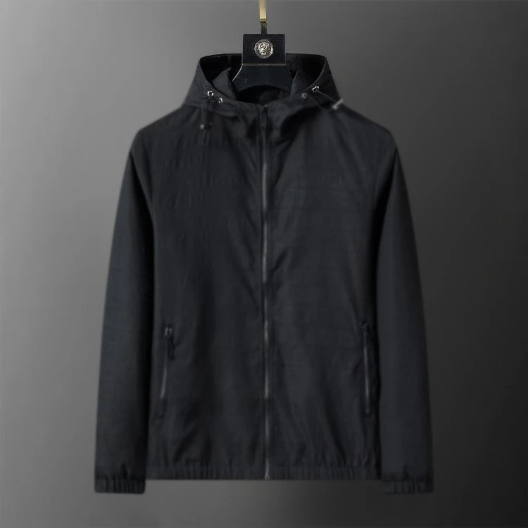 Unbranded Jackets Zip-Up Windbreaker — SKU-21-Black 56041