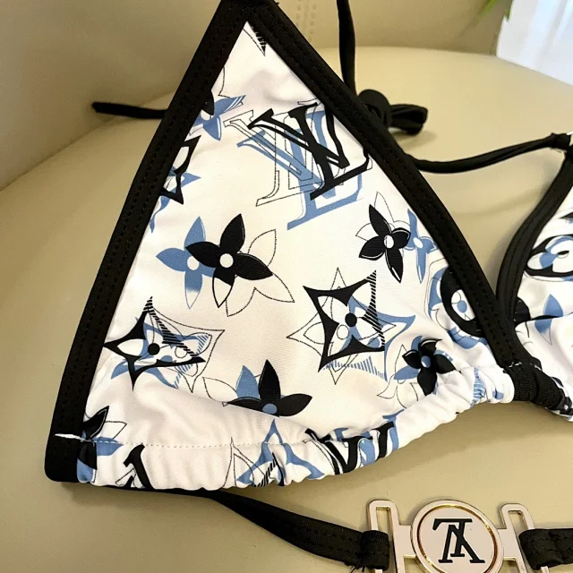 Louis Vuitton Swimwear Triangle tie-side bikini set product detail image 13