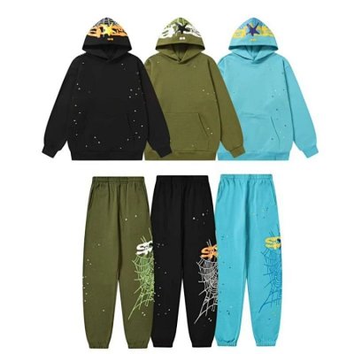 Sp5der Web-Print Hoodies & Joggers [6 styles]