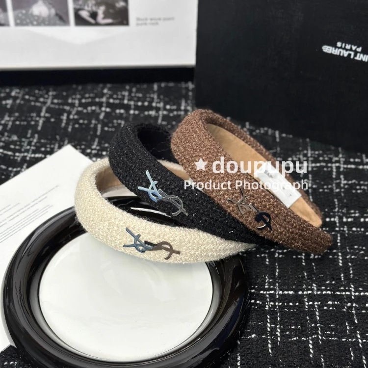 Saint Laurent Uncategorized Bouclé Monogram Headband image 3