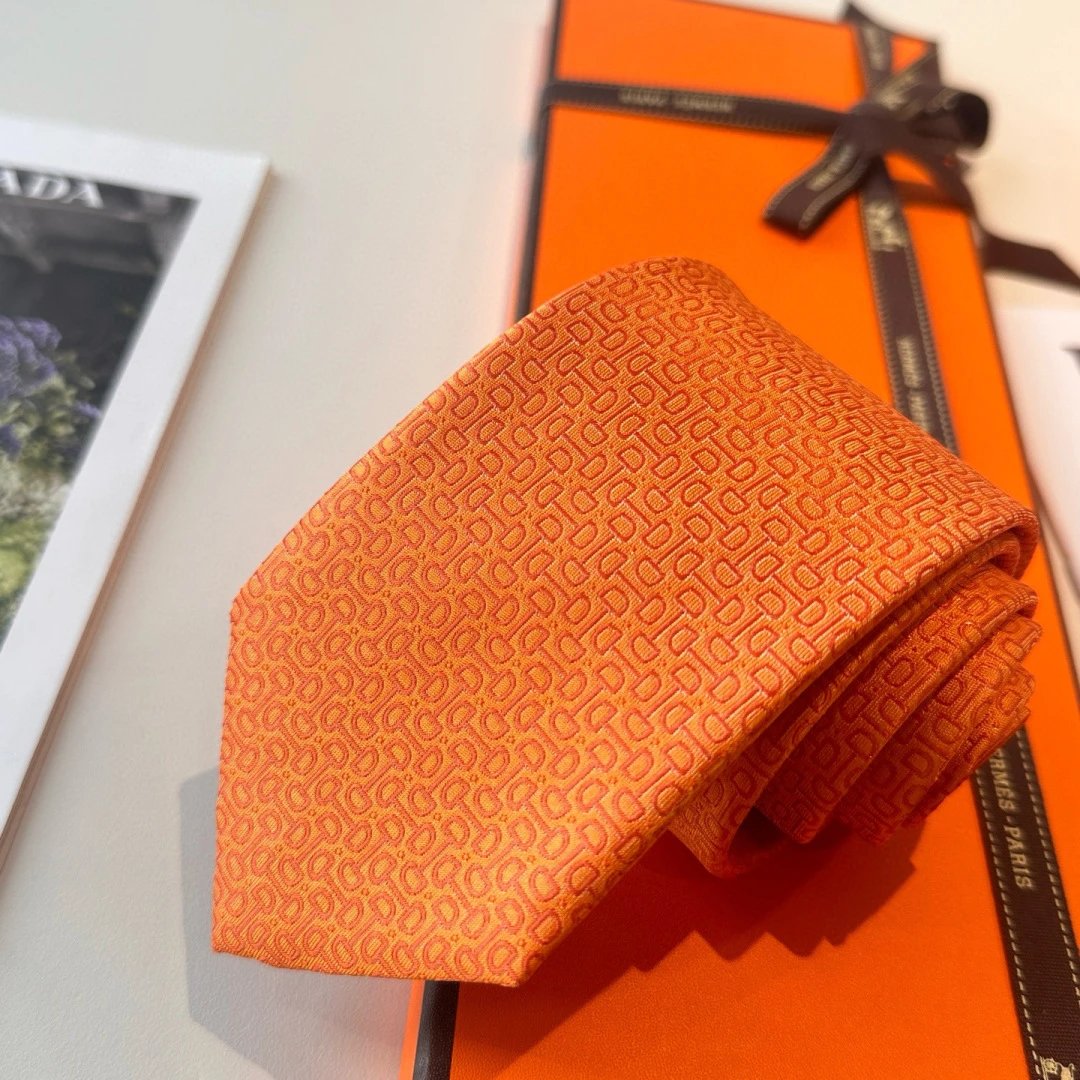Hermès Ties Geometric Link Pattern — 03