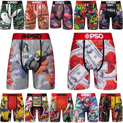 PSD Cartoon-Print Boxer Briefs [14 styles]