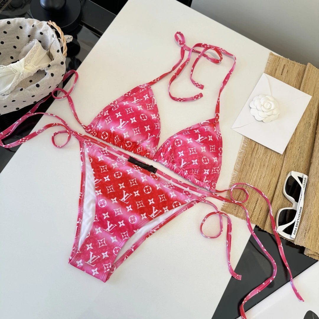 Louis Vuitton Swimwear Triangle tie-side bikini set — 5