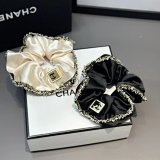 Chanel Tweed-Trimmed Satin Scrunchies [2 styles]