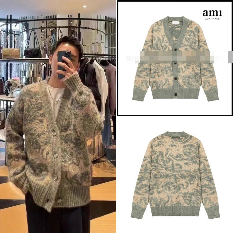 ami Cun Nkon Floral Knit Cardigan | 7754512826